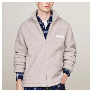 Tommy Hilfiger Textured Teddy Fleece Zip-Thru Sweatshirt